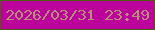 文字の大きさ：2、枠の色：4a5f10、背景の色：bb029b、文字の色：b78f78 無料ブログパーツのブログ時計