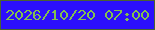 文字の大きさ：2、枠の色：4a6232、背景の色：2c0ffd、文字の色：82bf4f 無料ブログパーツのブログ時計