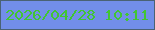 文字の大きさ：3、枠の色：4a6274、背景の色：728ee9、文字の色：41c533 無料ブログパーツのブログ時計