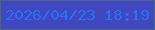 文字の大きさ：5、枠の色：4a648b、背景の色：4148bf、文字の色：2670fc 無料ブログパーツのブログ時計