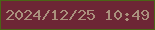 文字の大きさ：2、枠の色：4a6516、背景の色：6d2635、文字の色：aa907d 無料ブログパーツのブログ時計