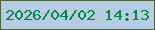 文字の大きさ：1、枠の色：4a6544、背景の色：b5cce2、文字の色：058745 無料ブログパーツのブログ時計