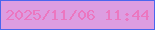 文字の大きさ：4、枠の色：4a66ee、背景の色：dd9de1、文字の色：eb77c0 無料ブログパーツのブログ時計