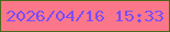 文字の大きさ：1、枠の色：4a691c、背景の色：fb7789、文字の色：7a4cfa 無料ブログパーツのブログ時計