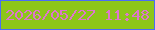 文字の大きさ：4、枠の色：4a6df6、背景の色：8dc619、文字の色：de76cd 無料ブログパーツのブログ時計