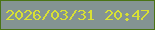 文字の大きさ：5、枠の色：4a7415、背景の色：849492、文字の色：d8e034 無料ブログパーツのブログ時計