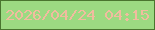 文字の大きさ：3、枠の色：4a752f、背景の色：9cda82、文字の色：f1bc9f 無料ブログパーツのブログ時計