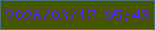 文字の大きさ：3、枠の色：4a7574、背景の色：465600、文字の色：5d23f0 無料ブログパーツのブログ時計