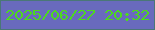 文字の大きさ：2、枠の色：4a7777、背景の色：696abd、文字の色：4dda1c 無料ブログパーツのブログ時計