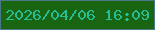 文字の大きさ：2、枠の色：4a7889、背景の色：1a6512、文字の色：25be95 無料ブログパーツのブログ時計
