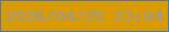 文字の大きさ：1、枠の色：4a79ac、背景の色：da9a02、文字の色：9698a0 無料ブログパーツのブログ時計