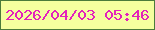 文字の大きさ：4、枠の色：4a7b3b、背景の色：f4ff9f、文字の色：e323bb 無料ブログパーツのブログ時計