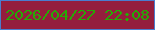 文字の大きさ：4、枠の色：4a7dce、背景の色：941e3d、文字の色：25aa04 無料ブログパーツのブログ時計