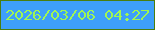文字の大きさ：2、枠の色：4a7e0e、背景の色：3e9ffa、文字の色：9ff653 無料ブログパーツのブログ時計