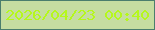 文字の大きさ：5、枠の色：4a7e6d、背景の色：c5dda1、文字の色：b5f81c 無料ブログパーツのブログ時計
