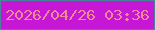 文字の大きさ：2、枠の色：4a819b、背景の色：c717d6、文字の色：ed8a95 無料ブログパーツのブログ時計