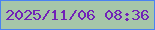 文字の大きさ：5、枠の色：4a82f1、背景の色：a6c6a9、文字の色：7122b7 無料ブログパーツのブログ時計