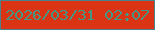 文字の大きさ：4、枠の色：4a838e、背景の色：db3414、文字の色：479681 無料ブログパーツのブログ時計