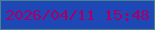 文字の大きさ：1、枠の色：4a848a、背景の色：1e48b5、文字の色：a60068 無料ブログパーツのブログ時計