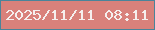 文字の大きさ：4、枠の色：4a849a、背景の色：d9817b、文字の色：f5efee 無料ブログパーツのブログ時計