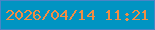 文字の大きさ：5、枠の色：4a84c5、背景の色：0094c2、文字の色：f28d43 無料ブログパーツのブログ時計