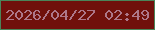 文字の大きさ：4、枠の色：4a8559、背景の色：70100b、文字の色：ad7789 無料ブログパーツのブログ時計
