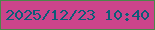 文字の大きさ：1、枠の色：4a874a、背景の色：cb448b、文字の色：0d5c78 無料ブログパーツのブログ時計