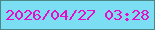 文字の大きさ：5、枠の色：4a8785、背景の色：7bdef3、文字の色：e60dca 無料ブログパーツのブログ時計