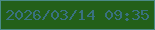 文字の大きさ：5、枠の色：4a8a86、背景の色：236019、文字の色：397180 無料ブログパーツのブログ時計