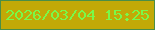 文字の大きさ：5、枠の色：4a8e47、背景の色：c2a907、文字の色：79f949 無料ブログパーツのブログ時計