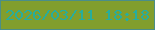 文字の大きさ：5、枠の色：4a8e89、背景の色：819e2d、文字の色：27ad9d 無料ブログパーツのブログ時計