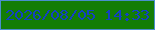 文字の大きさ：2、枠の色：4a8ece、背景の色：137d06、文字の色：1341c3 無料ブログパーツのブログ時計