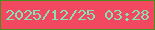 文字の大きさ：2、枠の色：4a8f1d、背景の色：f24961、文字の色：87e1b6 無料ブログパーツのブログ時計