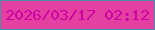 文字の大きさ：1、枠の色：4a90a9、背景の色：e440a1、文字の色：ce01a4 無料ブログパーツのブログ時計