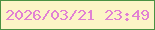 文字の大きさ：3、枠の色：4a9142、背景の色：fcf4c6、文字の色：e181d3 無料ブログパーツのブログ時計
