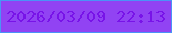 文字の大きさ：4、枠の色：4a93f6、背景の色：9143f3、文字の色：7813e8 無料ブログパーツのブログ時計
