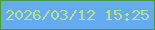文字の大きさ：5、枠の色：4a9a36、背景の色：64abf0、文字の色：b9e189 無料ブログパーツのブログ時計