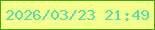文字の大きさ：3、枠の色：4aa214、背景の色：f5ff8e、文字の色：54e2a4 無料ブログパーツのブログ時計