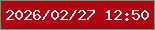 文字の大きさ：1、枠の色：4aa286、背景の色：ad0612、文字の色：c5eff6 無料ブログパーツのブログ時計