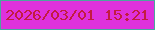 文字の大きさ：5、枠の色：4aa69d、背景の色：de31dc、文字の色：c31b41 無料ブログパーツのブログ時計
