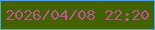 文字の大きさ：3、枠の色：4aa6e0、背景の色：436201、文字の色：bb5390 無料ブログパーツのブログ時計