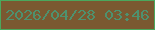 文字の大きさ：2、枠の色：4aa85d、背景の色：7a5931、文字の色：4e916e 無料ブログパーツのブログ時計