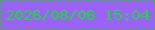 文字の大きさ：3、枠の色：4aa866、背景の色：9c60fb、文字の色：17df2a 無料ブログパーツのブログ時計