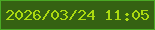 文字の大きさ：5、枠の色：4aa925、背景の色：356212、文字の色：abda10 無料ブログパーツのブログ時計