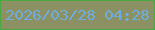 文字の大きさ：5、枠の色：4aaa41、背景の色：8c9164、文字の色：6daedf 無料ブログパーツのブログ時計