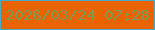 文字の大きさ：3、枠の色：4aabc6、背景の色：ea6301、文字の色：7d9a54 無料ブログパーツのブログ時計