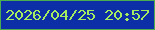 文字の大きさ：4、枠の色：4aad4f、背景の色：0c2ea7、文字の色：a5ec60 無料ブログパーツのブログ時計