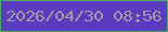 文字の大きさ：4、枠の色：4aae65、背景の色：5b3bc0、文字の色：a09aa4 無料ブログパーツのブログ時計