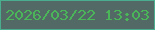 文字の大きさ：2、枠の色：4aae8e、背景の色：536965、文字の色：4ab559 無料ブログパーツのブログ時計