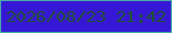 文字の大きさ：1、枠の色：4aaea6、背景の色：3617d6、文字の色：205233 無料ブログパーツのブログ時計